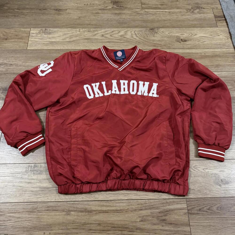 Vintage Y2k Oklahoma Sooners Windbreaker Pullover College